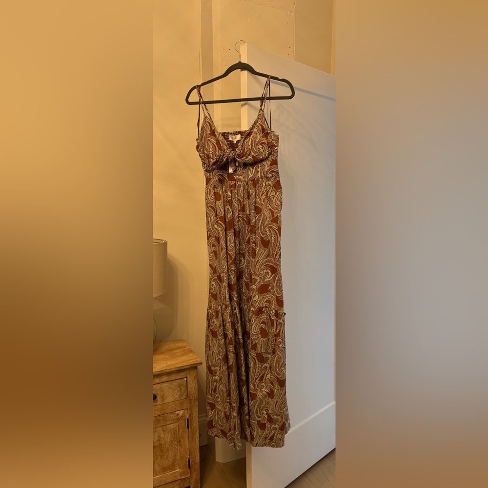 A.L.C. Chocolate and Cream Patterned Dress